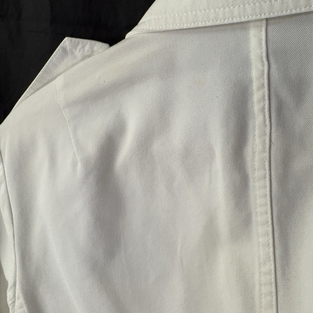 Lauren Ralph Lauren Womens Sz M Military 5 Pocket Jacket White w/Gold Buttons - Picture 10 of 10